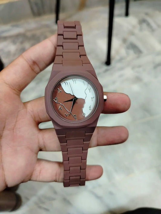 Brown Arabic Aura ( White Marble)